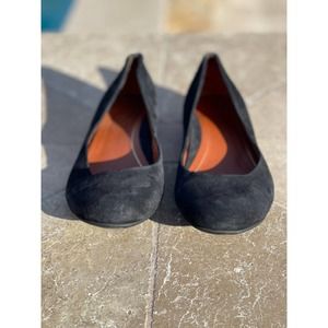 Vionic Womens Hannah Suede Ballet Flat Black/Gold -8